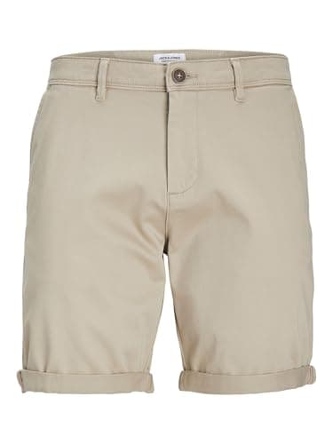 Image of Jack & Jones Mens Jpstbowie Jjshorts Solid Sn Chino, Beige, L UK