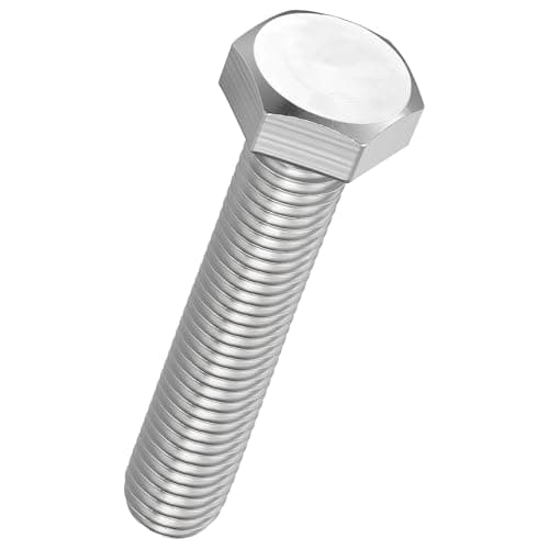 Image of Kozelo 2 Pcs Hex Head Screws Bolts - [M14-2x80] 304 Stainless Grade A2-70 Steel Fully Threaded Hex Tap Metric Hexagon Head Machine Bolts Right Hand External Hex Drive, Silver