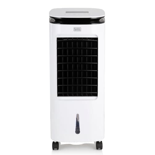 Image of BLACK+DECKER BXAC65002GB Digital Air Cooler, 3 Speed Settings with 7 Litre Water Tank, 8 Hour Timer, LED Display, Remote Control, 65W, White