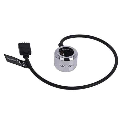 Image of Alphacool Aurora RBG LED Ring 16mm HardTube - Chrome