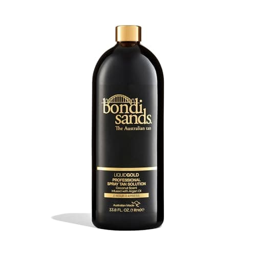Image of Bondi Sands Professional Solution Liquid Gold Salon Mist | Salon-Quality Formula Dries Quickly + Develops a Golden Glow, Enriched with Argan Oil, Vegan + Cruelty Free, Coconut Scent | 1 Litre/35.2 Oz