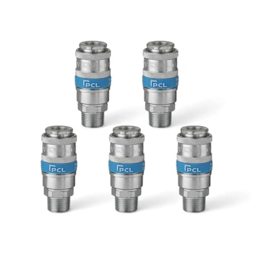 Image of x5 Genuine PCL Air Line Airflow Male Coupling 3/8 BSP Fitting Connector