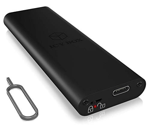 Image of ICY BOX IB-183M2 External Case for 1 x M.2 SSD B-Key & B+M-Key (22 x 30/42/60/80 mm) USB 3.0 (UASP) Connection, SATA III, Aluminium, Black black Black