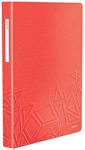Image of Leitz A4 Display Book, 80 Pockets, 160 Sheet Capacity, Transparent Pockets, Red, Urban Chic Range, 46520020