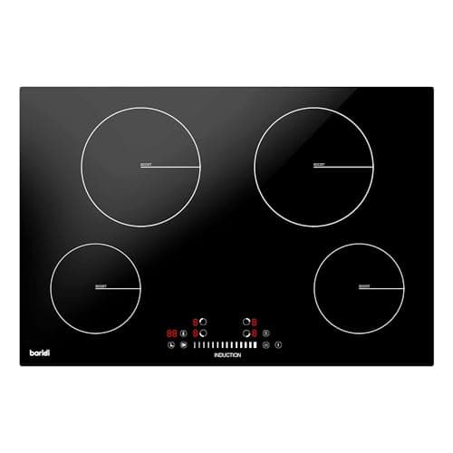 Image of Baridi 77cm Built-In Induction Hob with 4 Cooking Zones, 7200W, Boost Function, 9 Power Levels, Touch Control & Timer, Hardwired - DH179