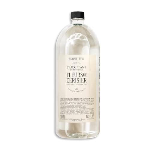 Image of L'OCCITANE - Fleurs de Cerisier (Cherry Blossom) Shower Gel Refill - 500 ml - Fruity, floral and musky fragrance - Made in France