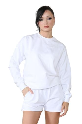 Image of Super Nova Sweatshirts for Women UK | Women's Classic Sweatshirt | Multiple Colors & Sizes | Women's Sweatshirt (UK, Alpha, M, Regular, Regular, 1, White)