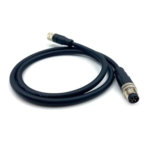Image of 1.64ft M8 6 Pins Male to Female Connector Cable, A Code Straight Molding Cable Female to Male Aviation Sensor Electrical PVC Unshielded Wire 30V 1.5A AC/DC Industrial Molded Wire AWG22 (0.5Meter)