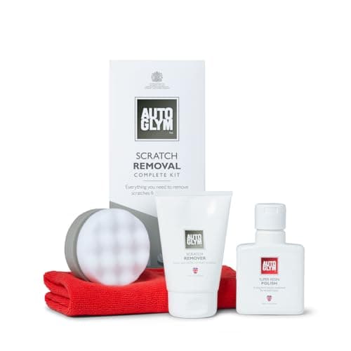 Image of Autoglym Scratch Removal Kit For Car Paintwork - Includes Scratch Remover, Super Resin Polish, Hi-Tech Finishing Cloth, and Scratch Removal Applicator