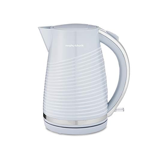 Image of Morphy Richards Cornflower Blue Dune Jug Kettle - 1.5L - Rapid Boil - Limescale Filter - Plastic - 108270