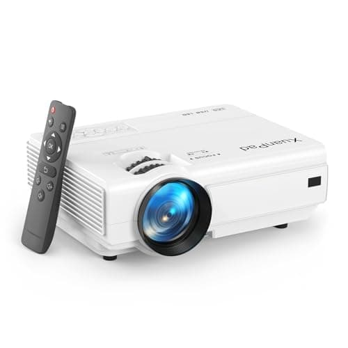 Image of XuanPad Mini Projector, 2026 Upgraded Milk White Portable Home Cinema, Full HD 1080P Supported, Outdoor Garden Ready, 200" Display, Compatible with TV Stick, iPhone, Android, Laptop & HDMI