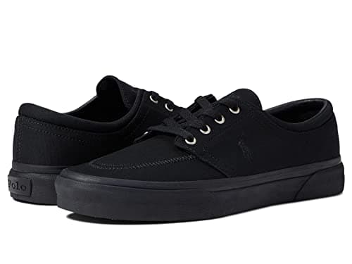 Image of POLO RALPH LAUREN Men's Keaton Laceless Sneakers, Black/Black Pp, 10.5 UK