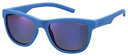 Image of Polaroid Unisex Kids Pld 8018/S Sunglasses, Blue, 47 UK