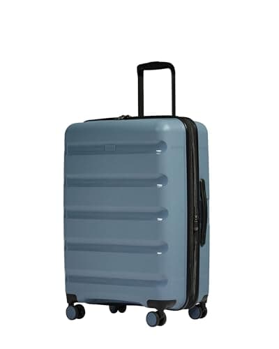 Image of ANTLER - Logo Stripe Hard Shell Medium Suitcase - Durable, Lightweight & Expandable Luggage, 4 Spinner Wheels - Adjustable Handle, TSA Lock, 66 cm - Light Blue