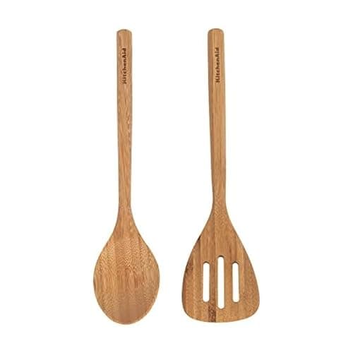 Image of KitchenAid Bamboo Turner and Spoon Set, 2-Piece