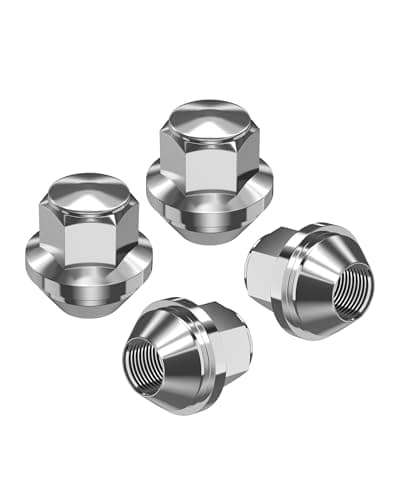 Image of RUIZHI 4 pcs Alloy Wheel Nuts - M12x1.5 | 19mm Hex with Taper Washer - High-Strength Lug Nuts Compatible with Ford F-150/Escort, Ford Fiesta Focus Fusion, for Lincoln (Set)