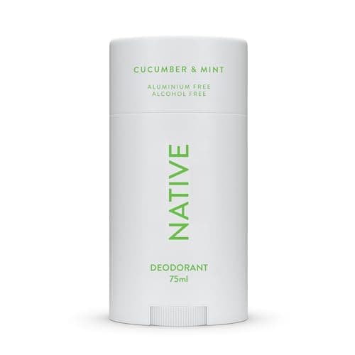 Image of Native Deodorant Womens & Men - Alcohol & Aluminium Free - Cucumber & Mint Scent - Naturally Derived with Shea Butter, Coconut Oil & Baking Soda - 72 Hour Odor Control (75ml)