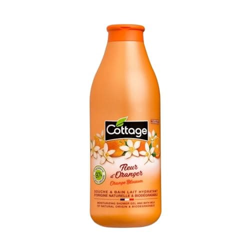 Image of Cottage 2 in 1 Hydrating & Moisturising Body Wash - Orange Blossom,750ml | 97% Natural Ingredients & Glycerin Shower Gel | Paraben-Free, Dermatologically Tested | Shower Milk For All Skin Types