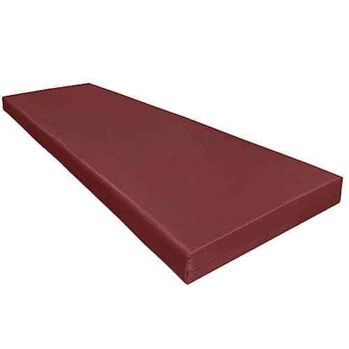 Image of Foam & Upholstery Warehouse OUTDOOR 2 3 4 SEATER BENCH CUSHION WATER RESISTANT FABRIC GARDEN SEAT PADS (Burgundy, 3 Seater - 143cm x 52cm x 6cm thick)