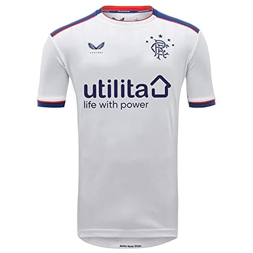 Image of Castore Kids Rangers Away Shirt 2020 2021 Short Sleeve White 9-10 Years