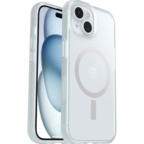 Image of OtterBox React Series MagSafe Case for iPhone 17e, 16e, 15, 14, 13, Shockproof, Drop proof, Ultra-Slim, Protective Thin Case, Tested to Military Standard, Clear