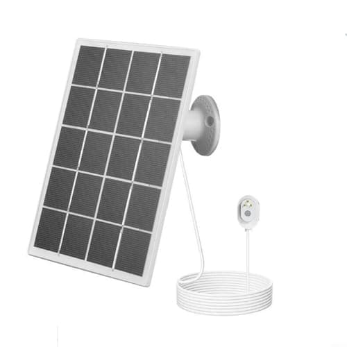 Image of Solar Panel Charger, For Arlo Pro 5S Pro 4 Pro 3 Ultra Ultra 2 Camera,10W 5V IP65 Waterproof with 9.8ft Cable 360° Adjustable Mount(white)