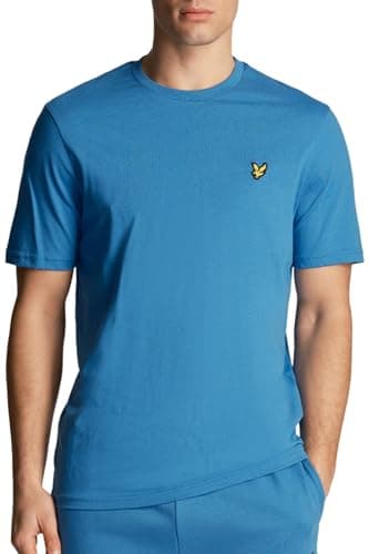 Image of Lyle and Scott Men Logo T-Shirt Spring BlueW584 Small