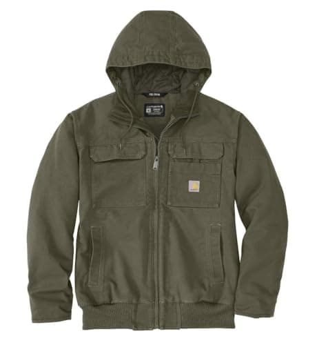 Image of Carhartt Men's Washed Duck Bartlett Active Jac, Moss, XL Tall