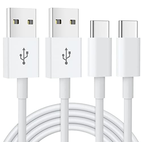 Image of USB C Charger Cable 2Pack 3FT/1M USB A to USB C Cable Fast Charging Compatible for iphone 17 16 15 Pro, Samsung Galaxy S24 S23 S22 S21 Note 10 9 8, Huawei, Google Pixel, Sony Xperia-White.