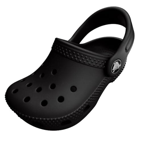 Image of Crocs Unisex Kid's Classic Clog K Clogs, Black, J3 UK