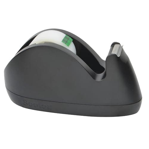 Image of Scotch Rabbit Tape Dispenser C29, Pink or Black + Scotch Magic Tape, 19 mm x 8.89 m, 1 Roll - Ideal for School, Home and Office