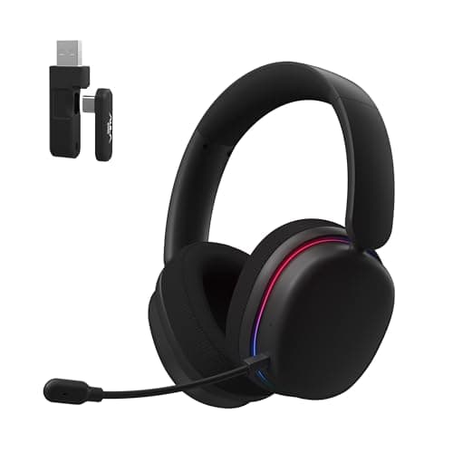 Image of AULA G7 Pro Wireless Gaming Headset with Microphone,2.4G/BT/3.5mm Wired,7.1 Surround Sound,10ms Low Latency,40mm Drivers,Noise Cancelling,Lightweight Computer Headsets for PC/PS5/PS4/Xbox (Black)