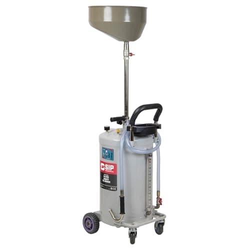 Image of SIP Waste Oil Drainer, 80L Portable Oil Extractor Mobile Gravity Discharge Drain Tank