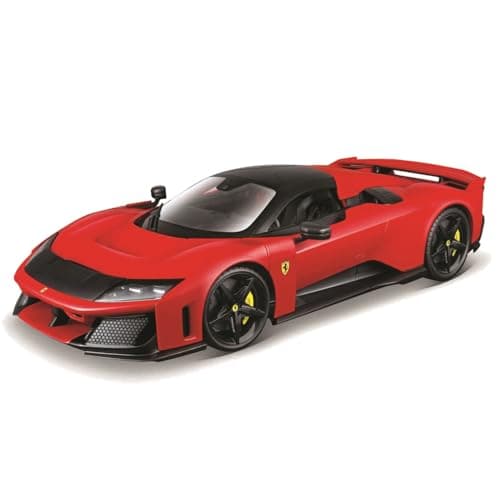 Image of Bburago - Ferrari F80 in 1:18 Scale, Diecast Car in Iconic Ferrari Red, Detailed Replica with Opening Doors and Boot, Officially Licensed by Ferrari, Recommended Age 3+ Years