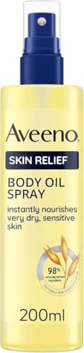 Image of Aveeno Skin Relief Body Oil Spray, With Oat Oil & Jojoba Oil, Suitable For Sensitive Skin, Instantly Nourishes Very Dry, Sensitive Skin, Suitable for a Massage, 200ml