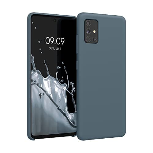 Image of kwmobile Case for Samsung Galaxy A51 Case - Soft Cover - Shockproof Silicone - Wireless Charging Dark Slate