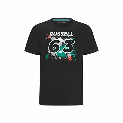 Image of Mercedes AMG Petronas Formula One Team - Official Formula 1 Merchandise Collection - George Russell #63 T-Shirt - Black - Size: XL