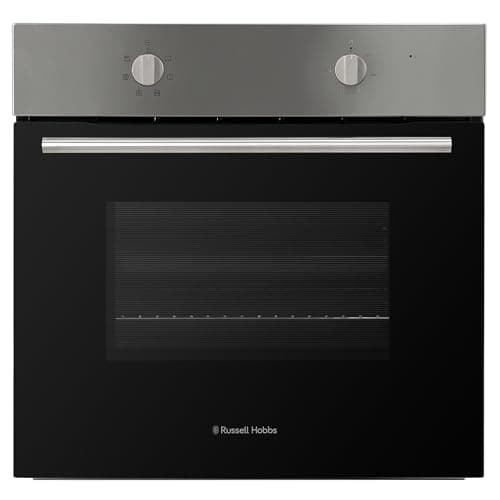 Image of Russell Hobbs 70L, 60cm Wide, Single Electric Built-in Fan Oven and Grill in Stainless Steel, 6 Oven Functions, RHFEO7004SS