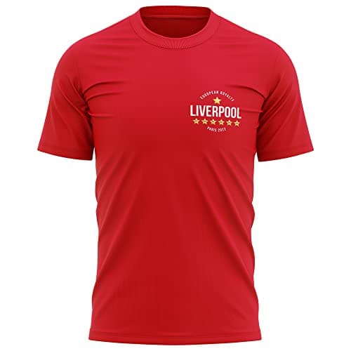 Image of Purple Print House Liverpool Europan Royalty Football Shirt, Paris 2022 Cup Final Partisan, Liverpool T-Shirt Mens Top Adult (Large, Red)