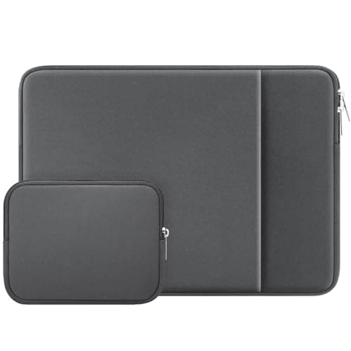 Image of RAINYEAR 11-11.6 Inch Laptop Sleeve Case Soft Computer Bag with Front Pocket &Accessories Pouch,Compatible with 11.6" Mac_Book Air 13" Macbook Neo for 11" Notebook Tablet Chromebook(Grey)