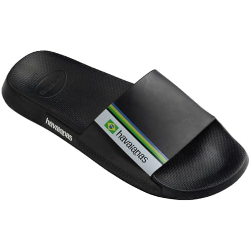 Image of Havaianas Unisex Slide Brasil, Black, 4.5/5