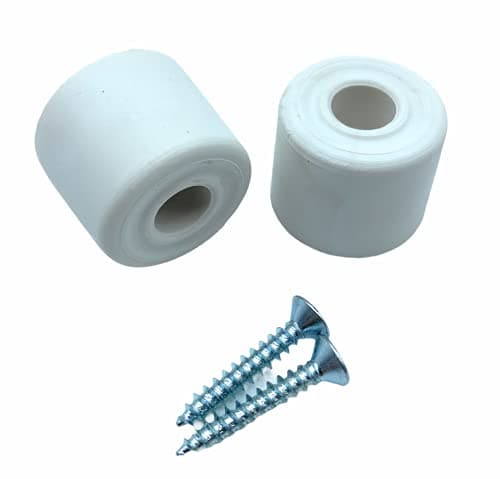 Image of Rubber Door Stops/Wall Protectors with Screws (Small (28mm) White)