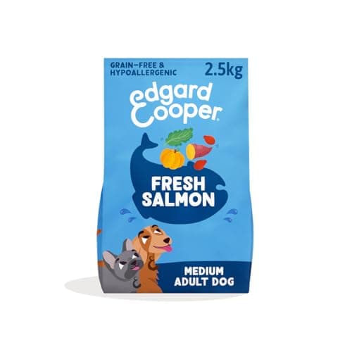 Image of Edgard & Cooper Dry Dog Food For Medium Breed Adult Dogs (2.5kg), Fresh Salmon, Balanced Fibre For Gut Health, Hypoallergenic Recipe With Natural Ingredients, Never Fish Meal