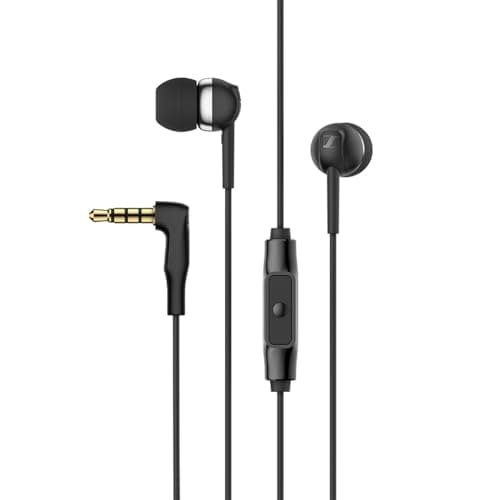 Image of Sennheiser CX 80S In-ear Headphones with In-line One-Button Smart Remote – Black