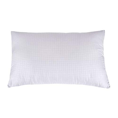 Image of HOMESCAPES Anti Stress Super Microfibre Pillow Anti-Static Carbon Fibres, 48 x 74 cm (19″ x 29″) UK Standard Size