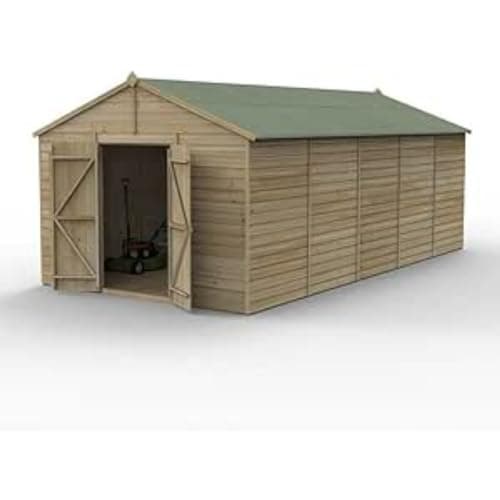 Image of Forest Garden Beckwood 10x20 Apex Shed | No Windows | Double Door|25 Year Anti-Rot Guarantee