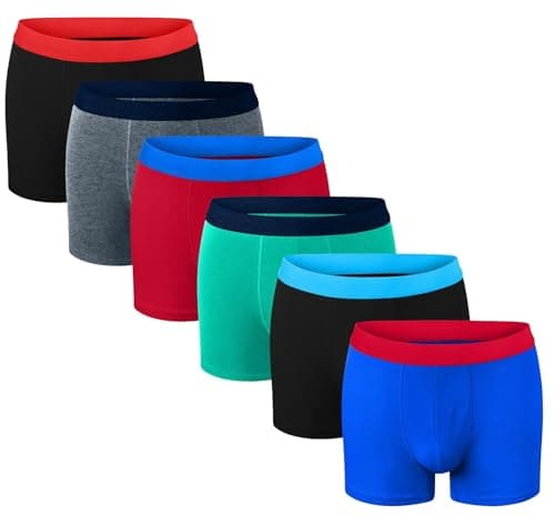 Image of Bonjour® Boys Boxer Shorts (6 & 12 Pack) Designer Trunk Boxers Underwear (5 yrs - 13 yrs) ((Six Pack Assorted), 9-10 yrs)