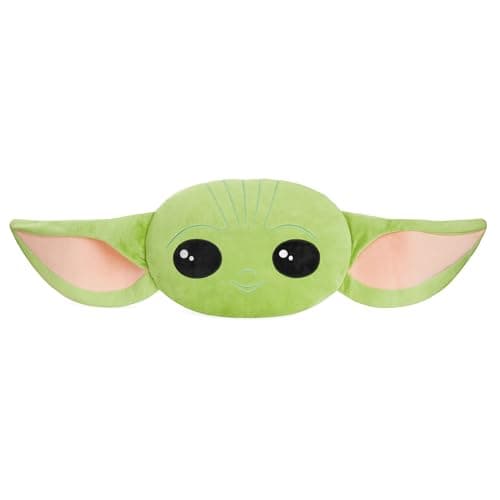 Image of Disney Stitch 3D Plush Pillow Cushion for Sofa or Bed, Cute Kids Cuddle Cushion Soft Plushie Bedroom Accessories, Stitch Gifts for Kids (Green Baby Yoda)