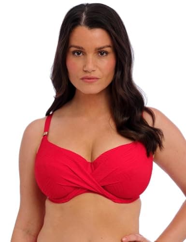 Image of Fantasie Swim Women's Ottawa Underwire Full Cup Bikini Top, Radiant Red, 36E