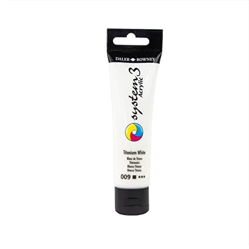 Image of Daler-Rowney System3 Acrylic Paint, Plastic Tube, 2oz - 59 ml, Titanium White